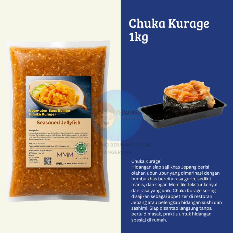 

Chuka Kurage 1KG Halal MUI / Salad Ubur-ubur Jellyfish 1 KG