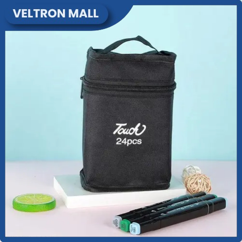 

24Pcs Spidol Dual Side Fine Art Marker / Spidol Dua Sisi Brush Double Tip 1.0mm 6.0mm 24 Warna