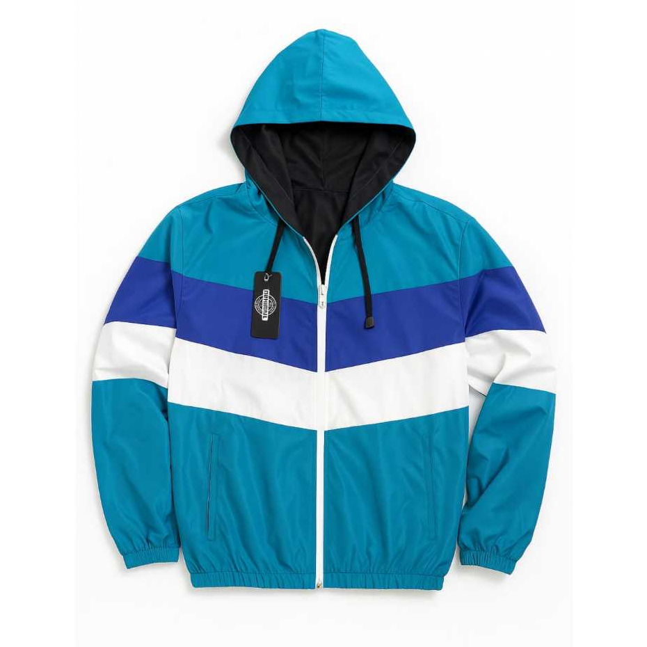 BIG SALE BEST DEALS Jaket Parasut Tracktop Windbreakers Lumino Pria Wanita Kombinasi Warna Biru Ungu