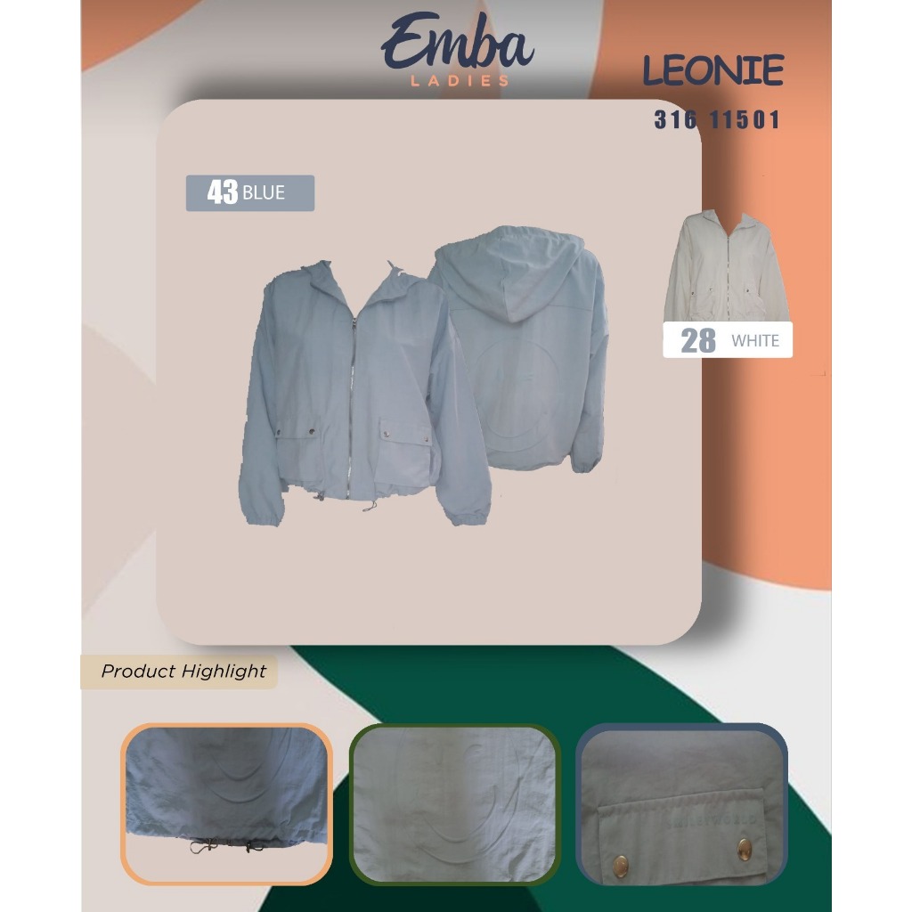 Emba Ladies x SmileWorld - Leonie Jaket Hoodie Wanita Collection