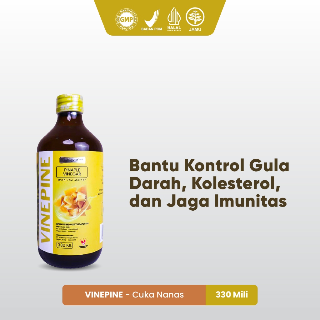 

VINEPINE Cuka Nanas 330ml - Cuka Nanas Untuk Menurunkan Gula Darah & Kadar Kolesterol 100% Cuka Nanas Murni