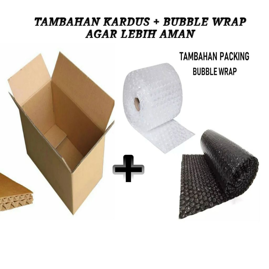 

Tambahan packing kardus dan bubble wrab