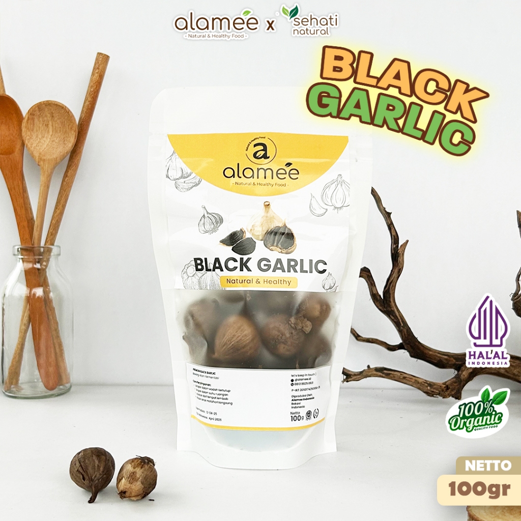 

Bawang Hitam Tunggal Black Garlic 100gr Lanang Herbal Alami Premium Natural Premium Bekhasiat Sehat