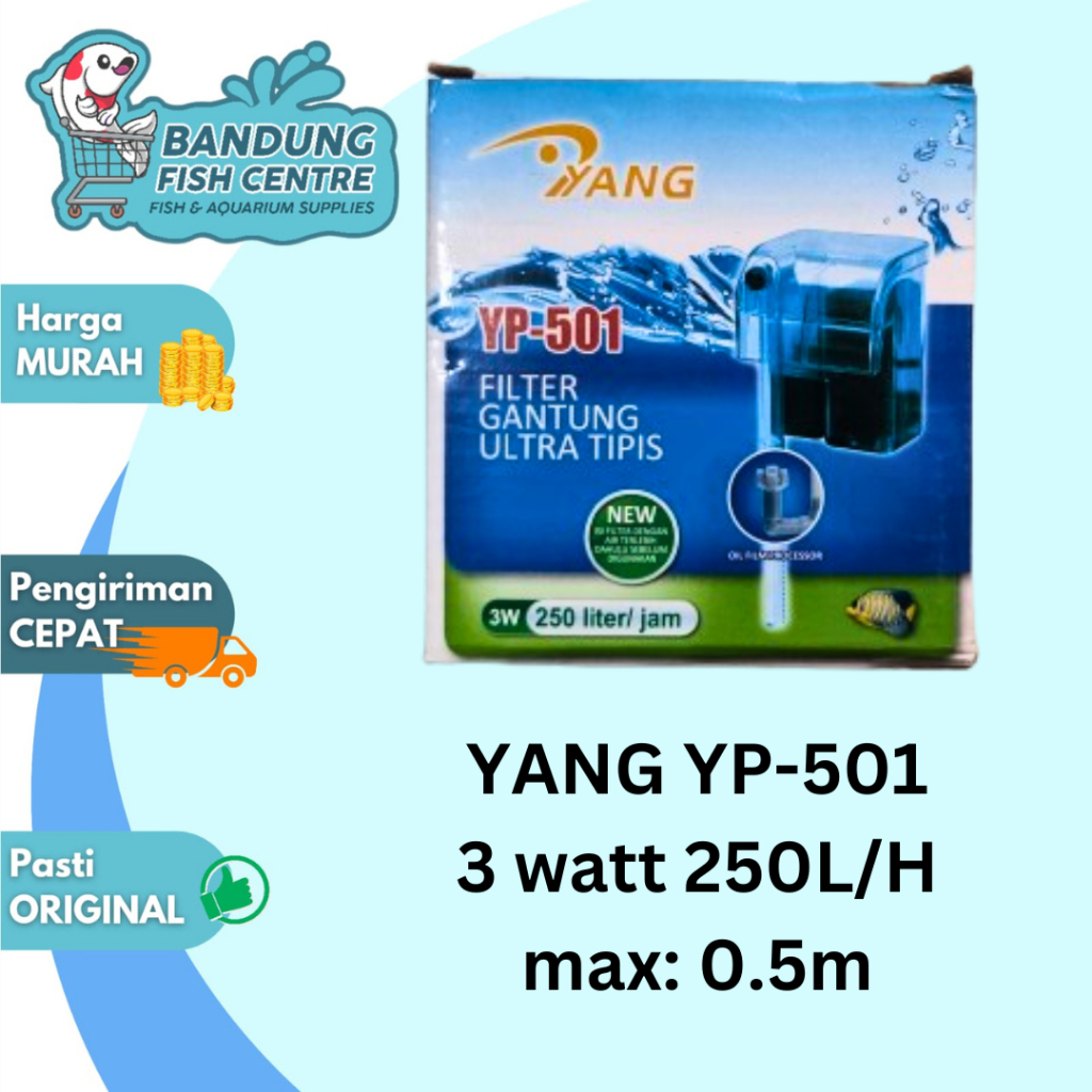 FILTER GANTUNG HANG ON FILTER AQUARIUM YP 501 / Hang On 501