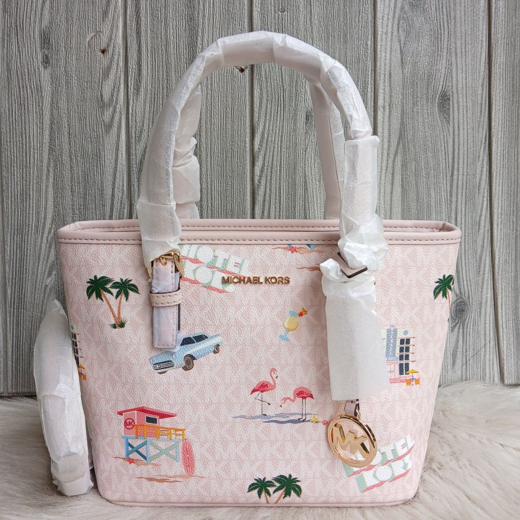 Mk Jet Set Travel XS Tote Carryall Light Powder Blush Satchel