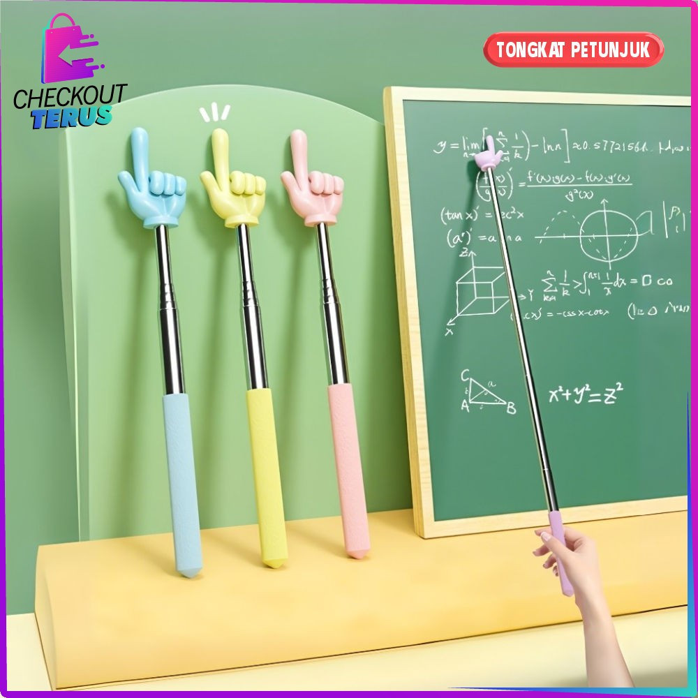 

CT A123 Tongkat Penunjuk Whiteboard Untuk Mengajar Praktis Serbaguna / Tongkat Jari Tunjuk Papan Tulis Teleskopik Extendable Multifungsi