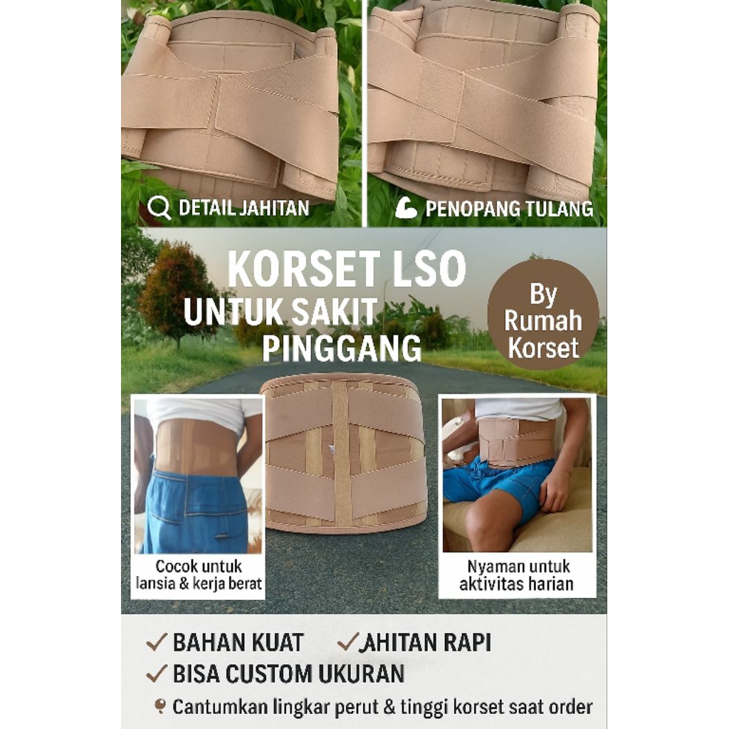 KORSET LSO/ KORSET PINGGANG/ /KORSET SYARAF KEJEPIT/KORSET LANSIA/