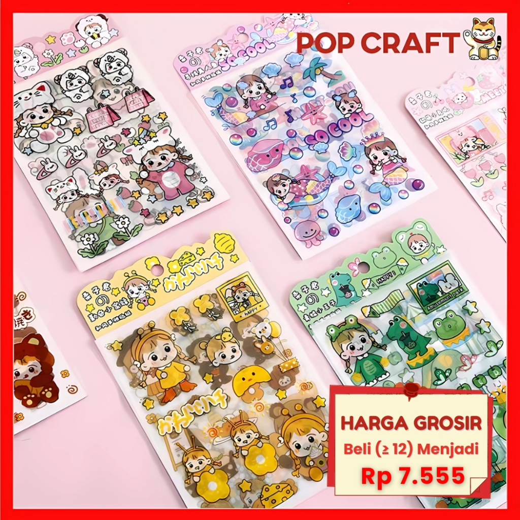 

PC 4 Pcs Stiker Set Dekor Buku Diary Japanese Style Coco Girl CUTE CARTOON FOOD STICKERS DIY - SP02