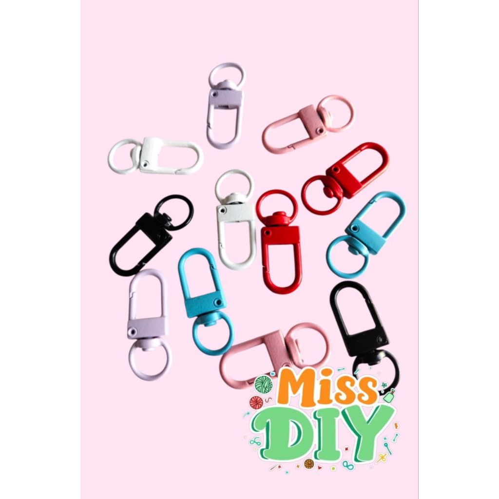 (6pcs) Pengait Tas Rajut Gembok / Kait Dompet Gembok