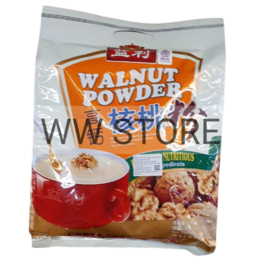 

Minuman serbuk dengan kacang kenari halal MUI YILI YI LI FOODS Walnut Powder Drink 560g ( 14 sachet x 40g )