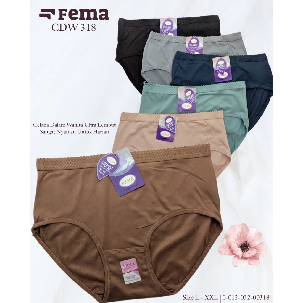 Ay00 6PCS Celana Dalam FEMA 318 Anti Bakterial 6PCS Celana Dalam FEMA