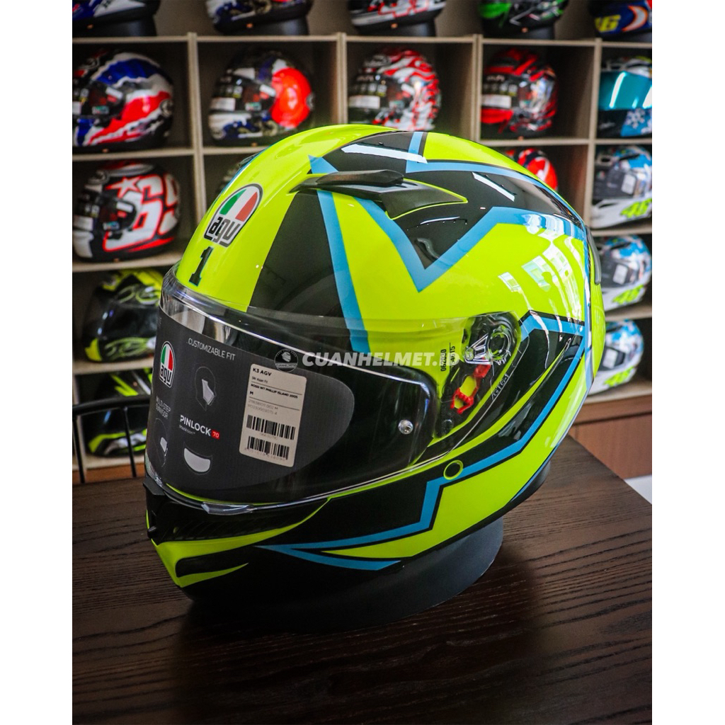 AGV K3 New Model Rossi WT Phillip Island 2005 / Helm Full Face AGV Model Sport Touring Original