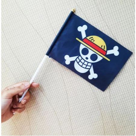 Bendera One Piece Mugiwara Luffy Bendera Stik Kecil Bahan Anti Air / Bendera One Piece 17 Agustus In
