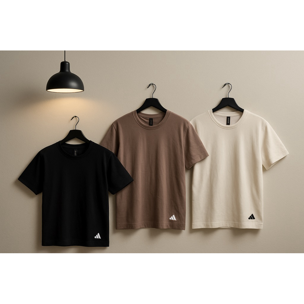 [ORIGINAL] Kaos crewneck tee man adidas/kaos sport/kaos basic/kaos daily pria/kaos crewneck cowo