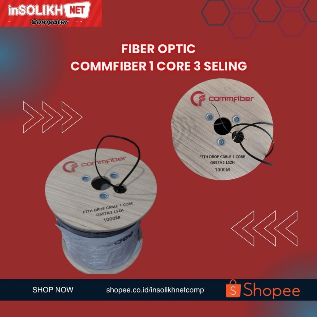 Kabel FO Commfiber 1 Core 3 Seling
