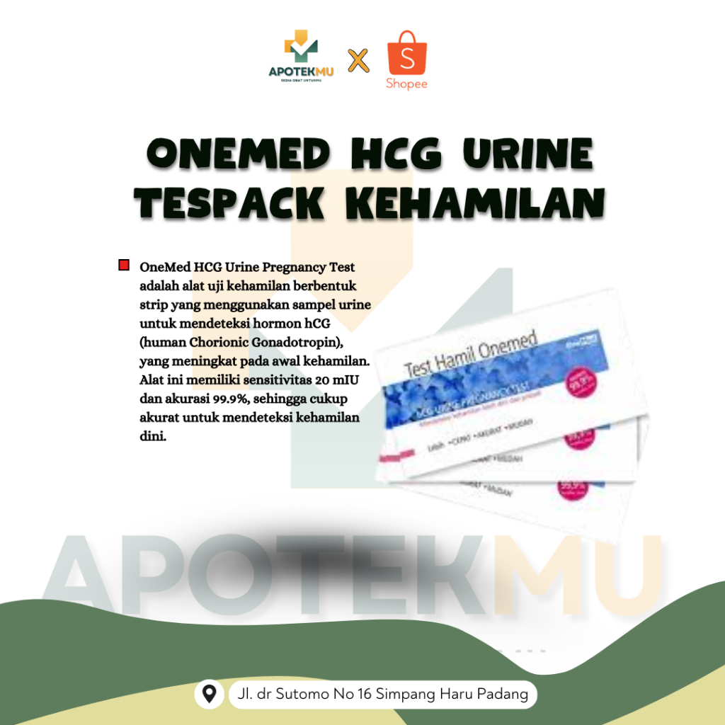 Testpack Onemed HCG URINE Tespek Kehamilan dengan Respon Cepat
