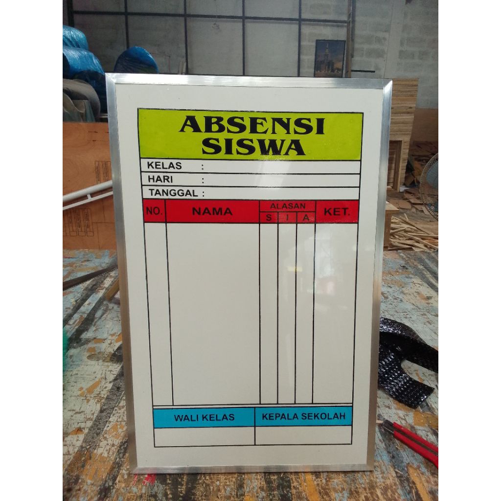 

absensi siswa papan bagus murah ukuran 40x60cm