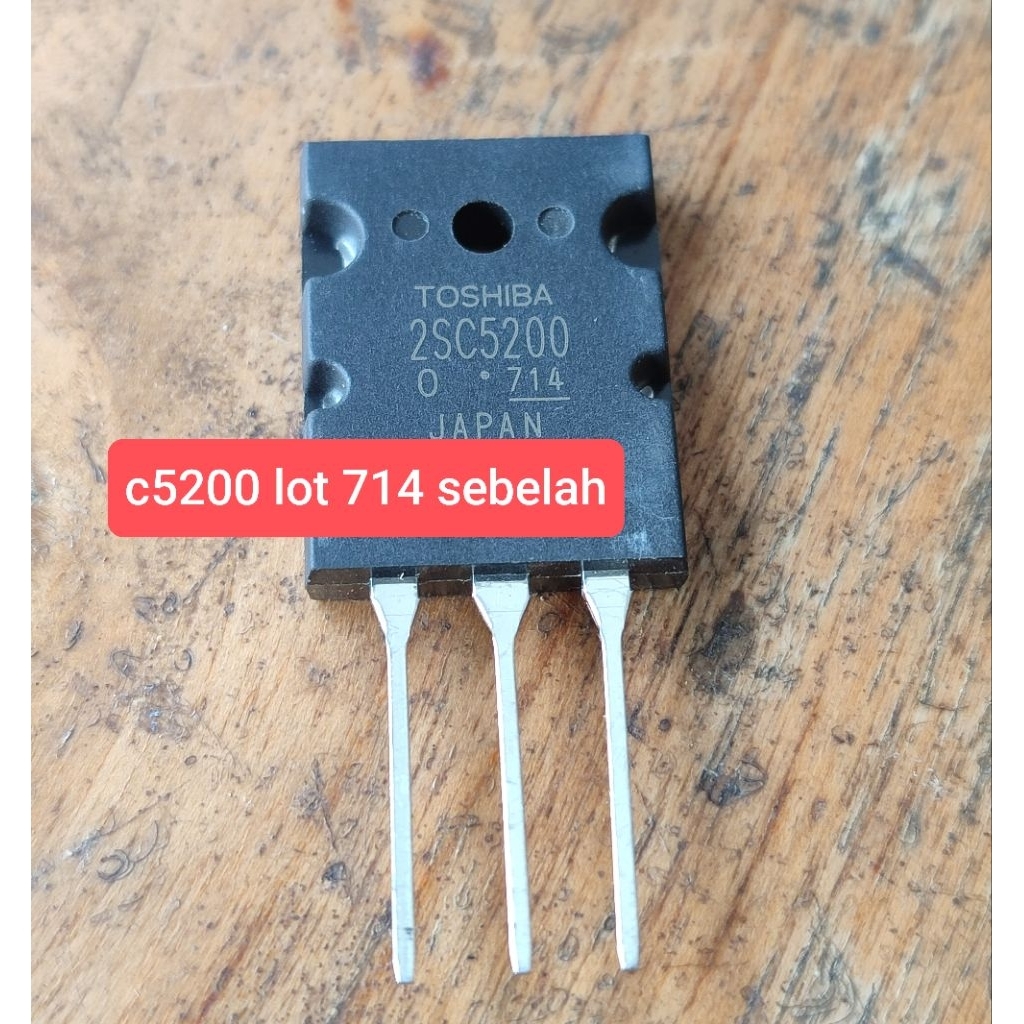 1BUAH C5200 LOT 714 TRANSISTOR C5200 2SC5200 TOSHIBA C 5200 SEBELAH
