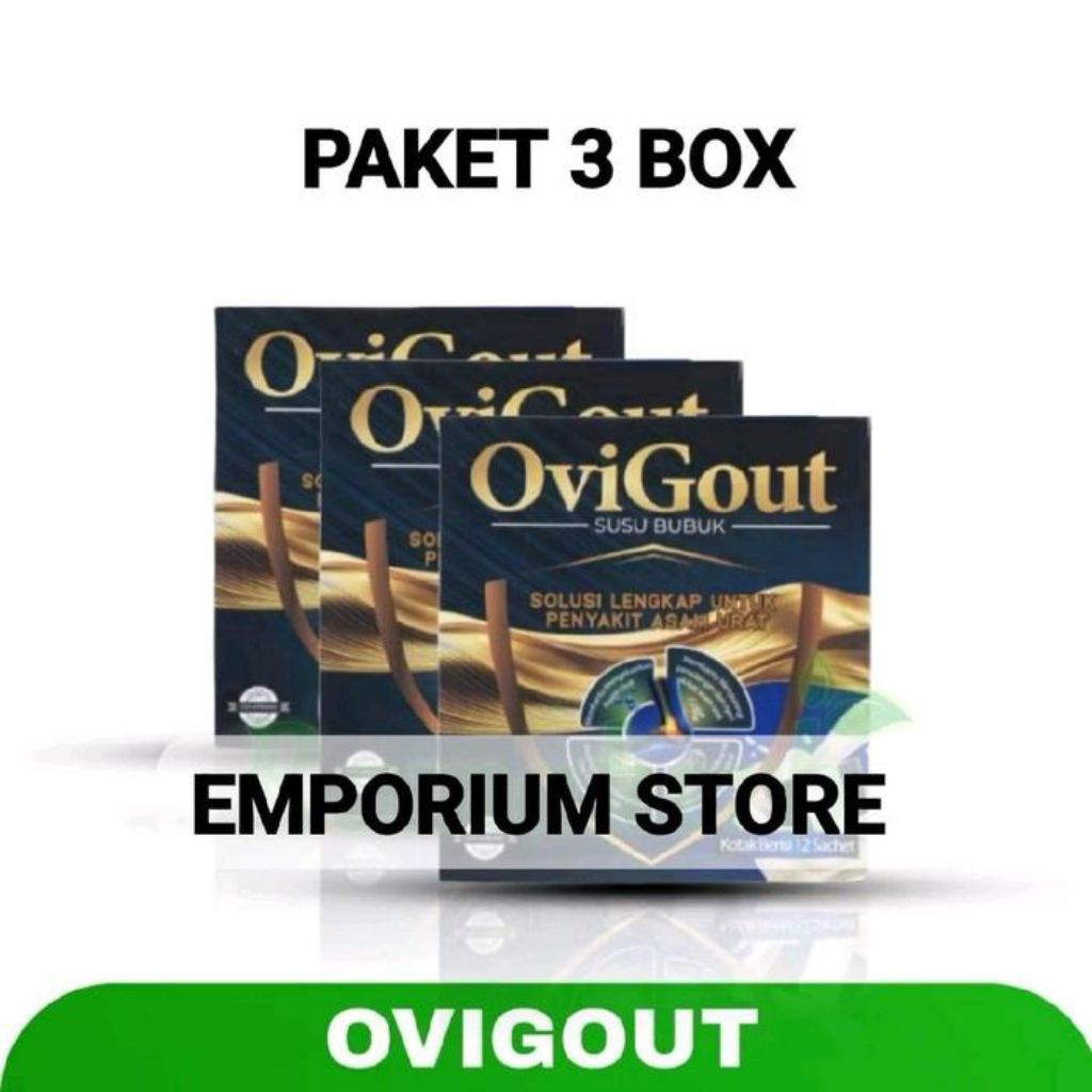 

3 BOX OVIGOUT ( 1 Box isi 12 Sachet ) Susu Buat Asam Urat Sendi Kolesterol Original