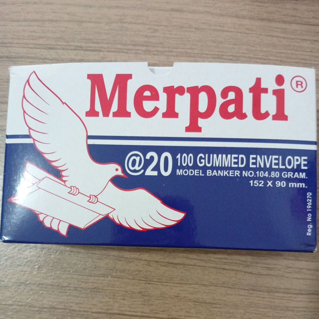 

Amplop Merpati 152x90mm — 1 pak