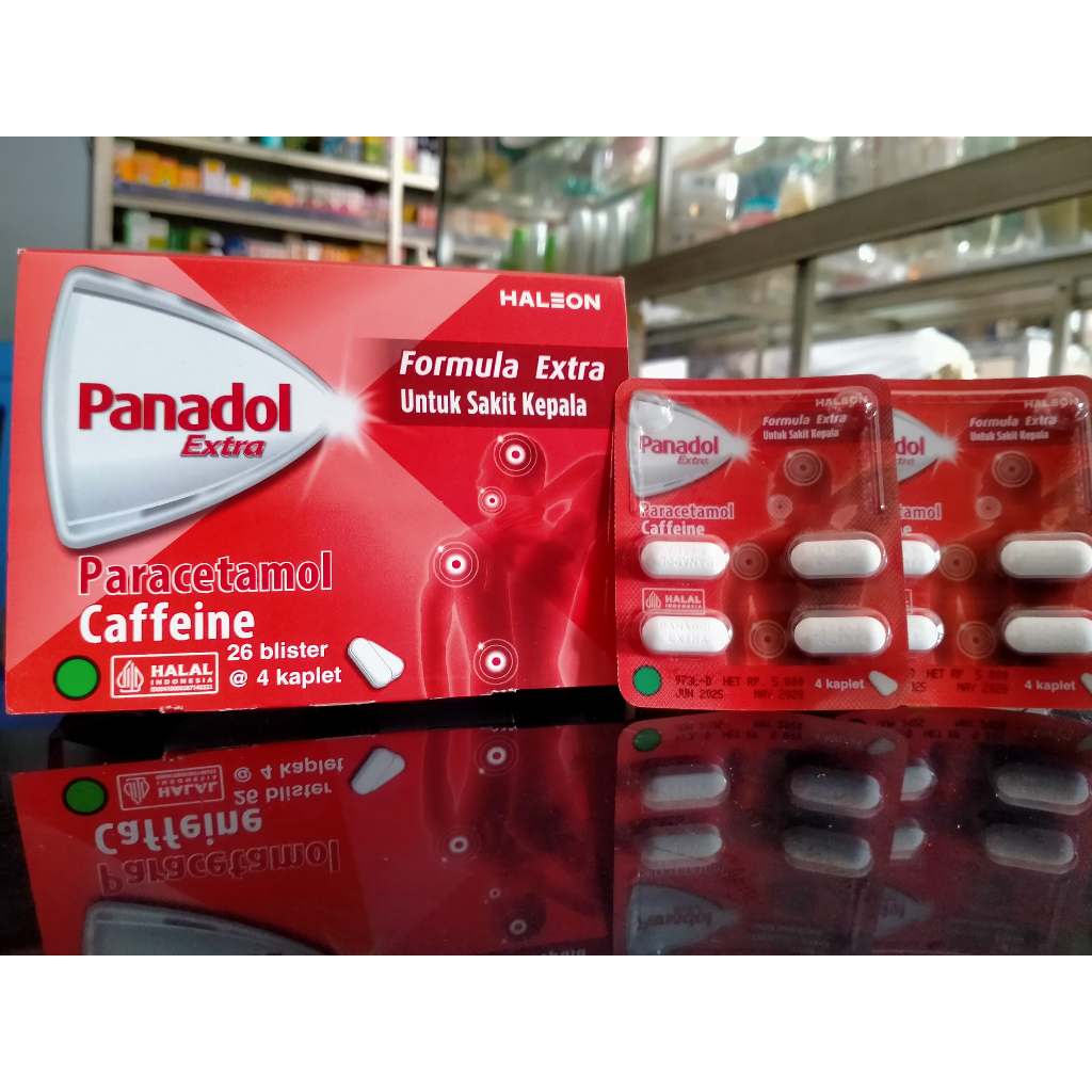 PANADOL EXTRA 1 STRIP @4 TABLET panadol merah isi 4