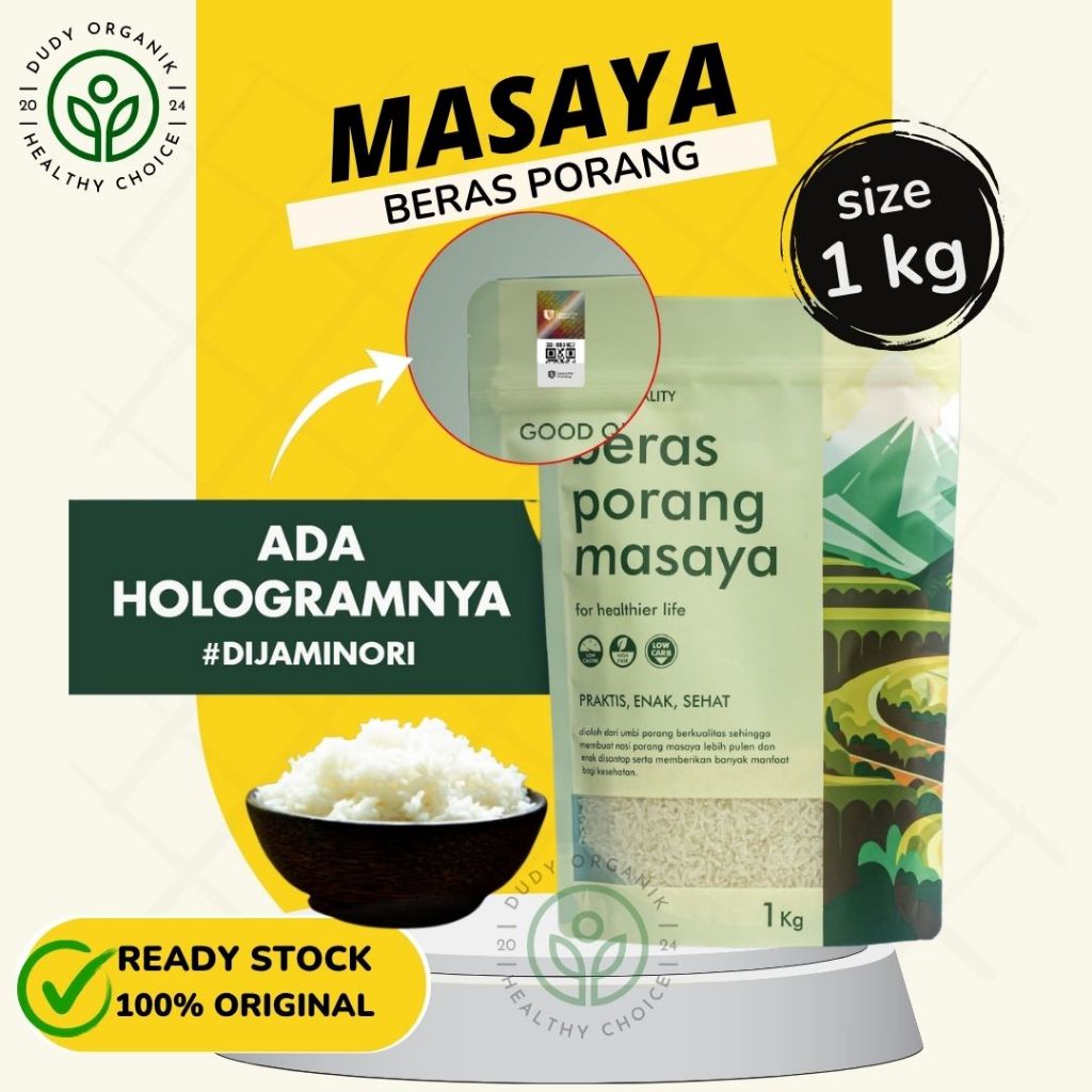 

[Ready Stock] MASAYA BERAS PORANG 1 KG shirataki konjac diet sehat