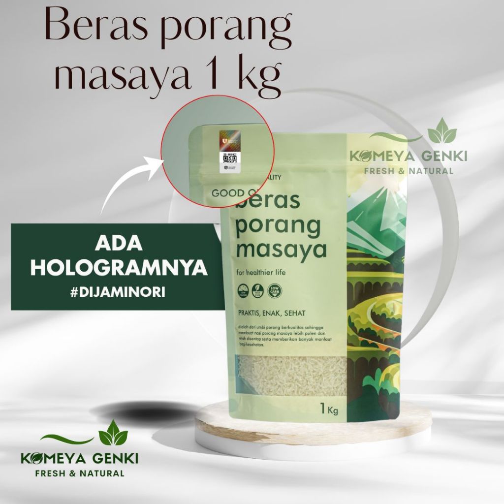 READY STOCK - MASAYA BERAS PORANG 1 KG shirataki konjac diet nasi sehat rendah kalori