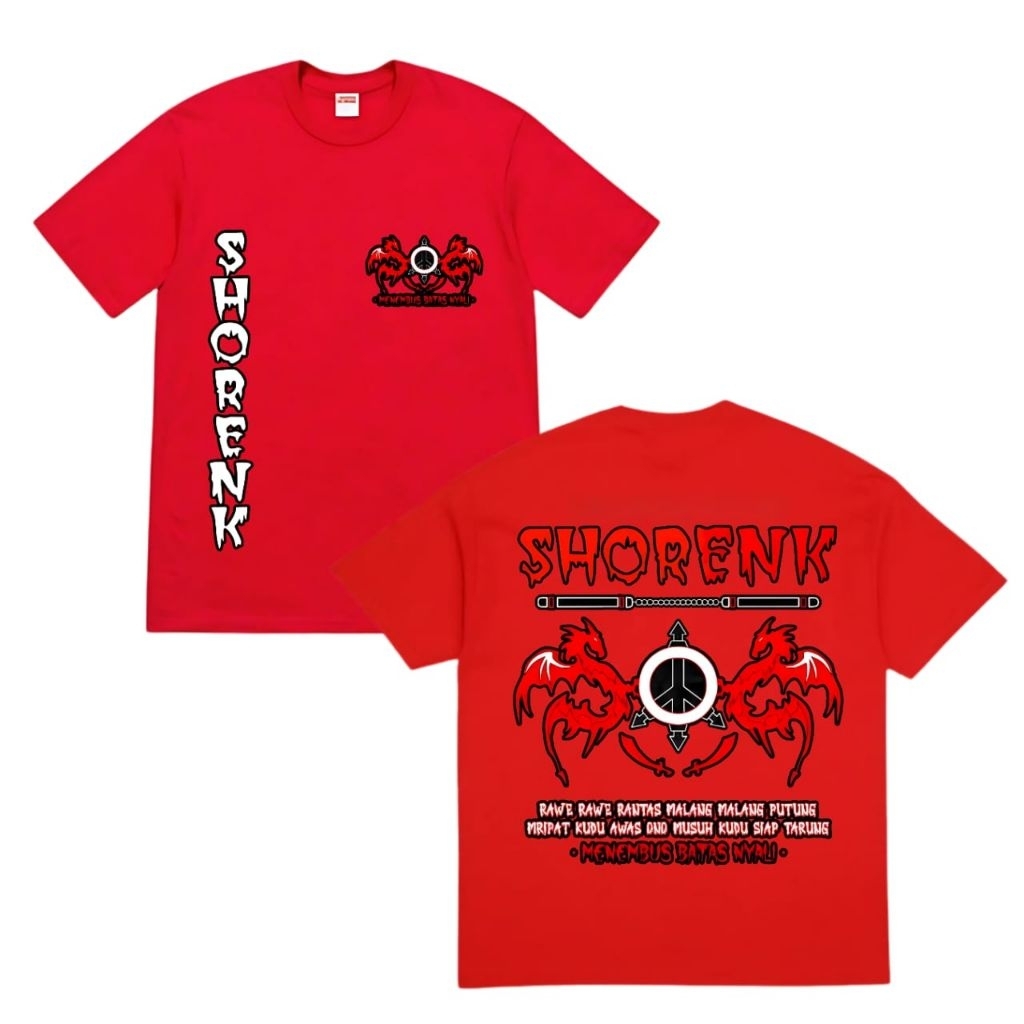 Promo Kaos The legend of Karma Shorenk Bahan Cotton Combed Tebal Murah Dan Halus Warna Merah