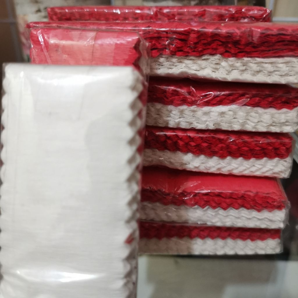 

Kertas Krep Crepe Merah Putih Zigzag Kertas Dekorasi Hias Sepeda