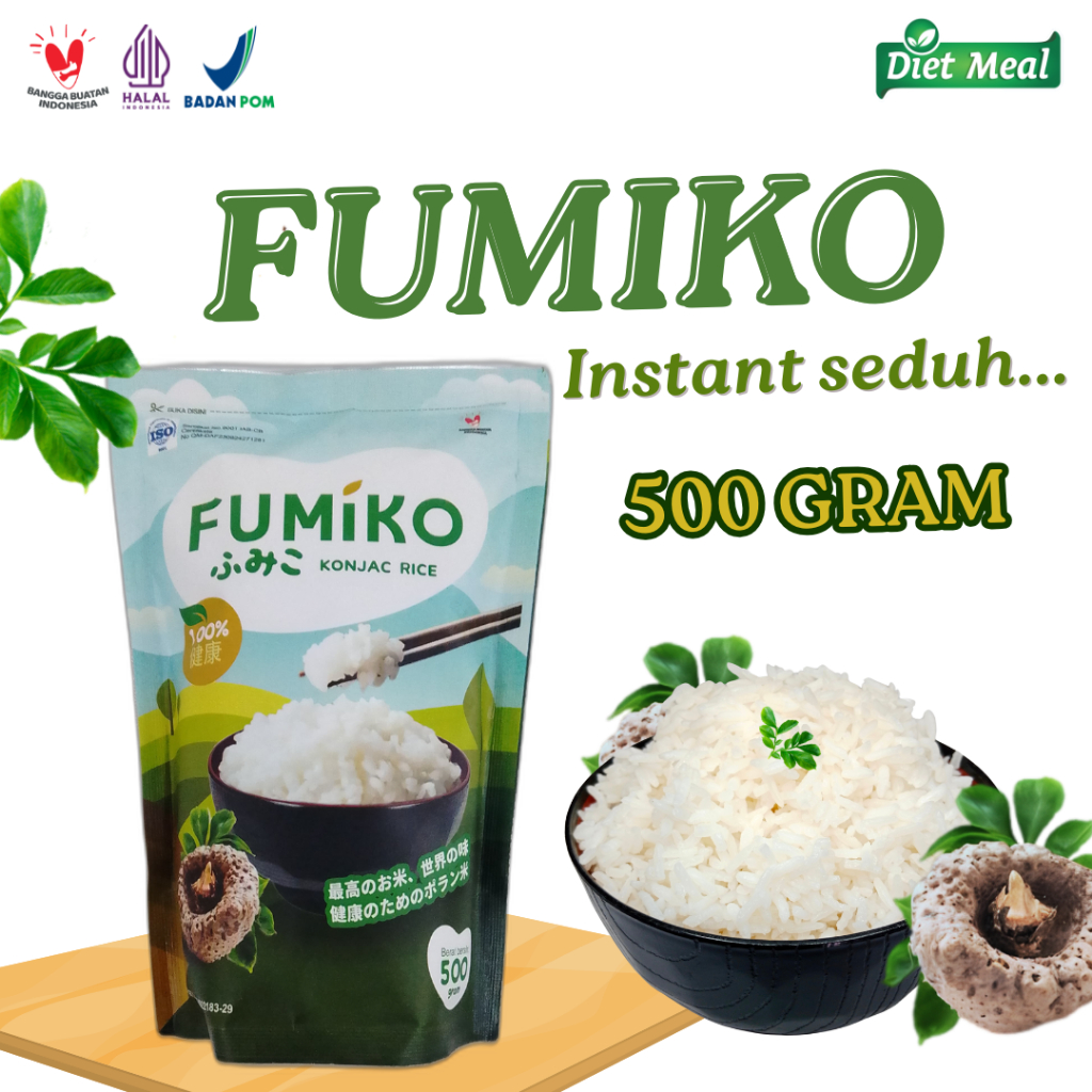 

Fumiko Beras Porang Instan Seduh kemasan 500gr