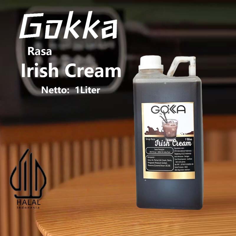 

Gokka Sirup Irish Cream 1L - Minuman Segar Rasa Irish Cream / Irish Cream Syrup