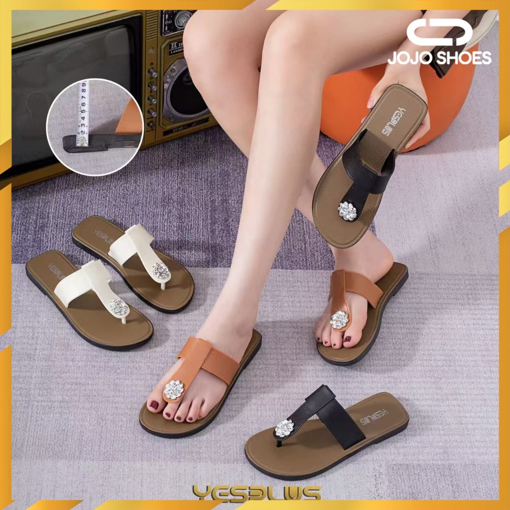 [JOJO SHOES] Sendal Jepit Jelly Teplek Wanita Sandal Flat Model Jepit Bunga Import Premium 865