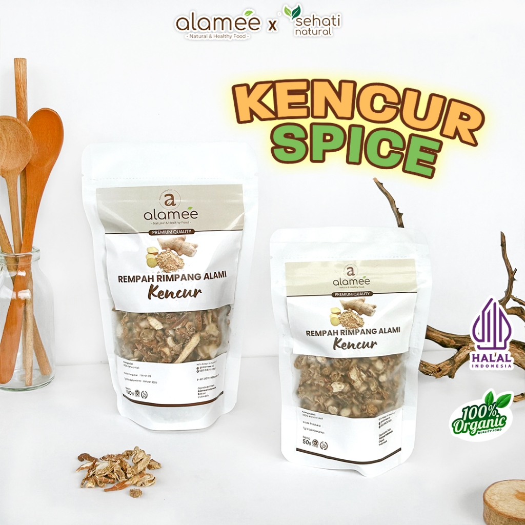 

ALAMEE Kencur Kering Dried Spice Galangal Rimpang Rempah Alami Organic Bumbu Masak Dapur 100gr