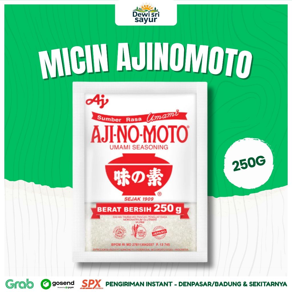 

Micin Ajinomoto 250gr – Dewi Sri Sayur