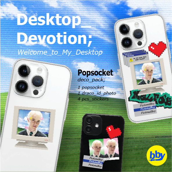 Drapple Draco Malfoy Apple Popsocket Sticker Deco Fanmerch Harry Potter unofficial by bibyol