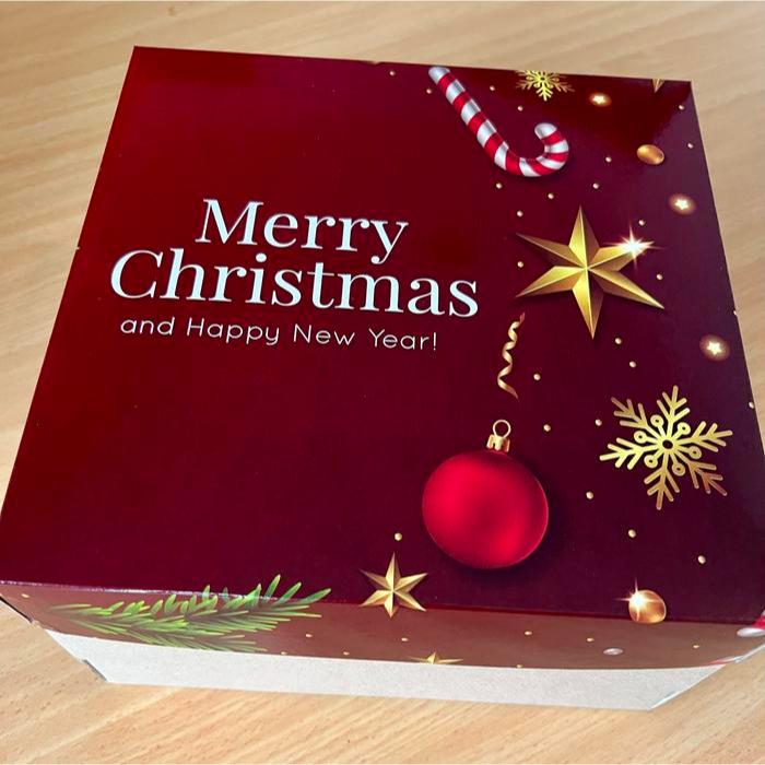 

Cake box roti edisi natal sprinkle dus kemasan kue mika christmas ukuran 30