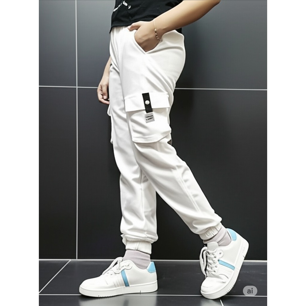 Terbaru Celana Jogger Cargo Pria Wanita Style Korea