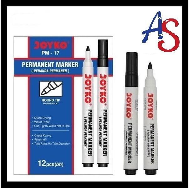 

Spidol Permanent Marker Joyko PM-17 / Warna Hitam - Hitam