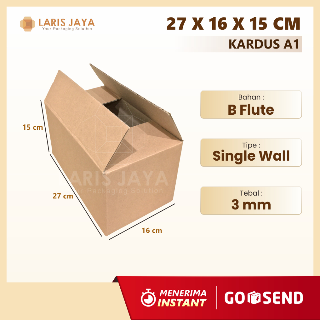 

Kardus Dus Box Kerdus Karton Kemasan Serbaguna Sedang 27x16x15 Mirip Dus Shopee Size M ( Kardus 27 x 16 x 15 cm )