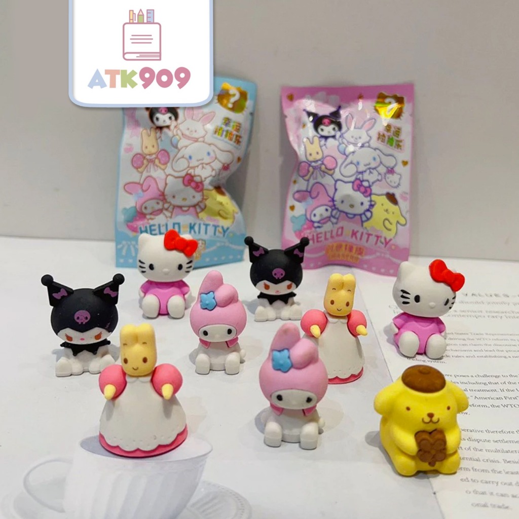 

ATK909 Penghapus Surprise Sanrio Pokemon Misteri Bag Karakter Penghapus lucu Random Karakter
