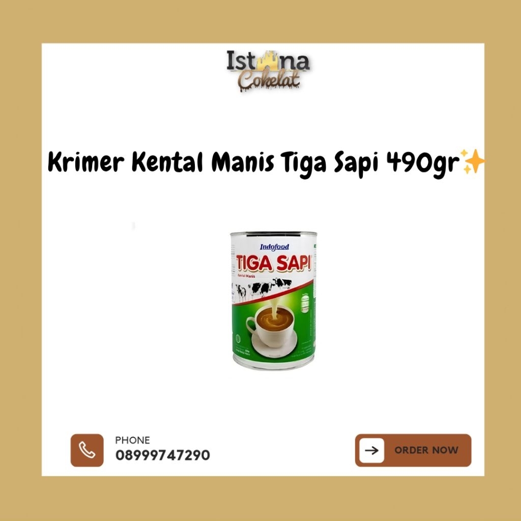 

Susu Kental Manis SKM TIGA SAPI 490Gr