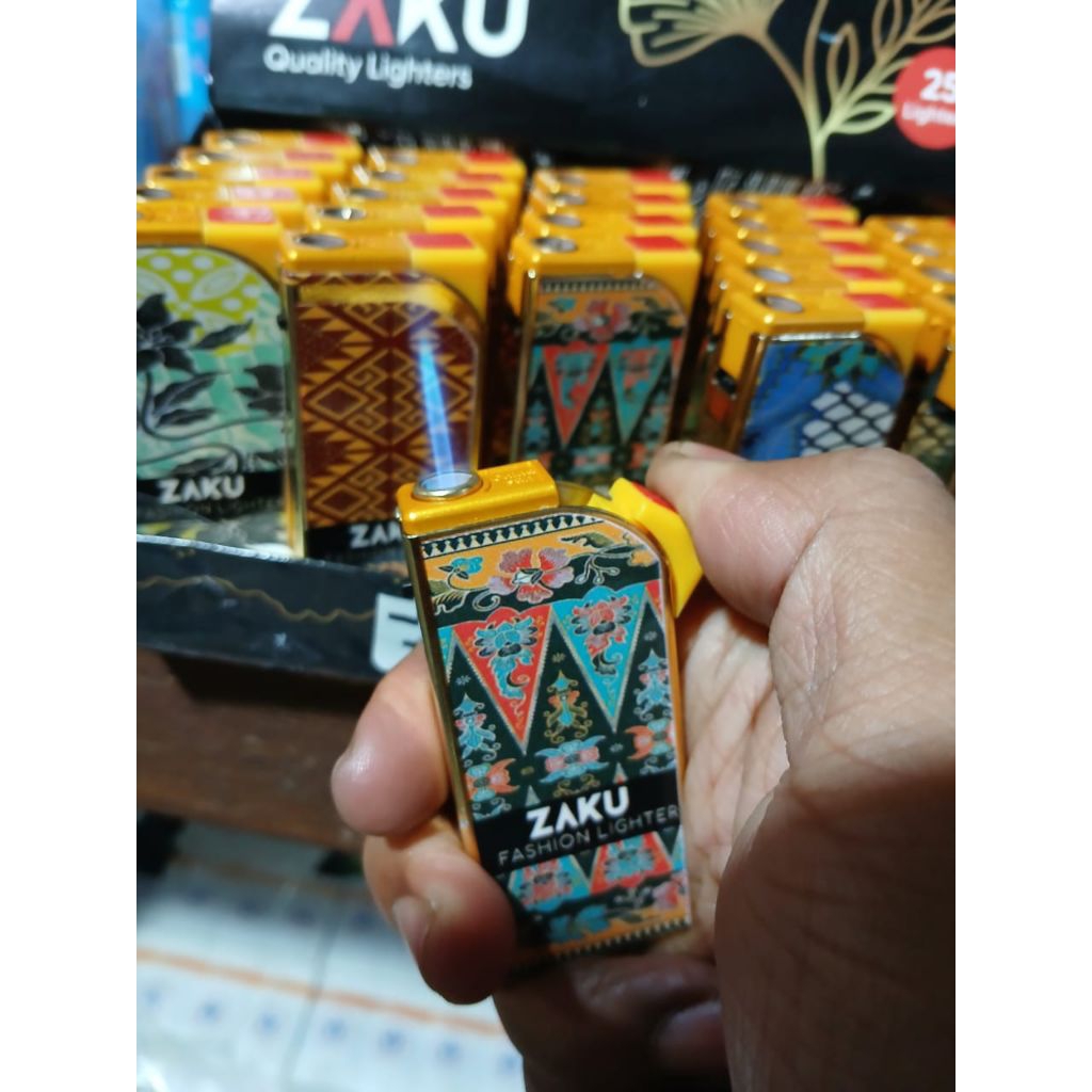 korek zaku motif batik api jet bara