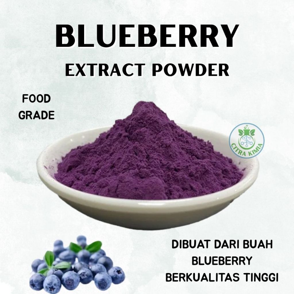 

Bubuk Ekstrak Blueberry Alami 25gr - Blueberry Extract Powder Super Food - High Quality Blueberry Powder