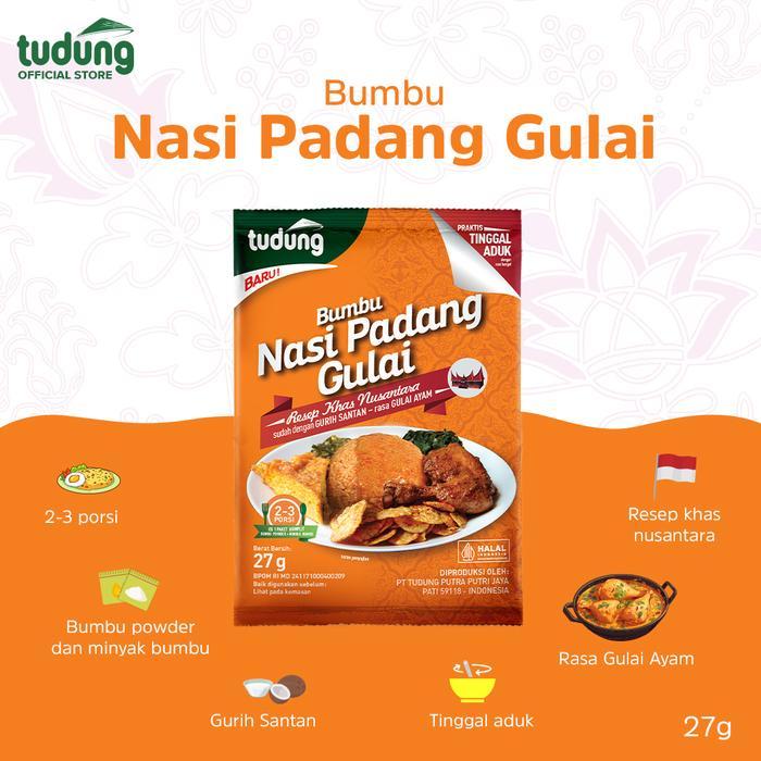 

Tudung Bumbu Nasi Padang Gulai 27gr Instant Bumbu Instan