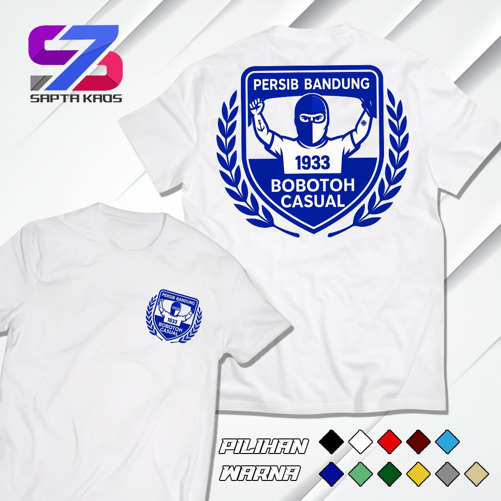 SPT482 Saptakaos Bobotoh Casual Kaos Pria Dan Wanita baju Bobotoh persib