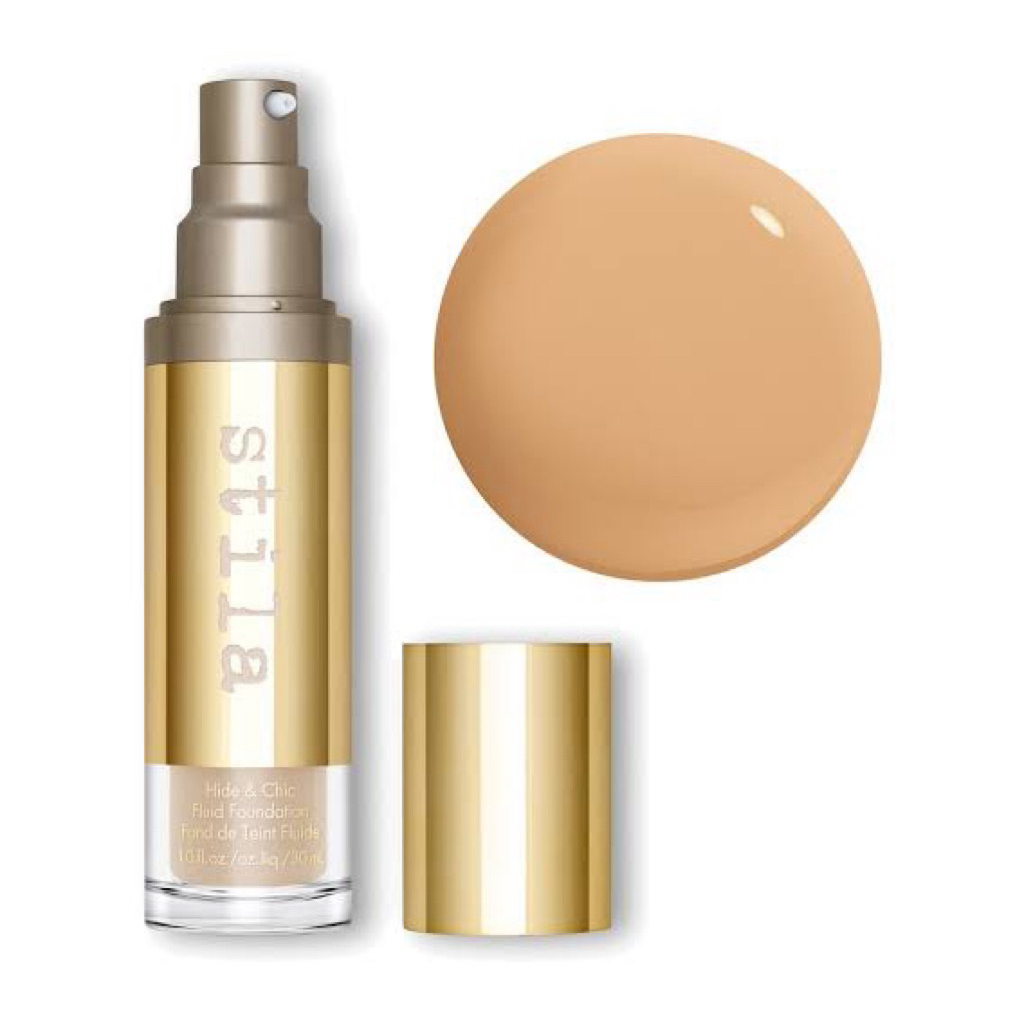 Foundation Ringan Alas bedak Fondi Stila Hide & Chic FLUID FOUNDATION  Liquid Wajah Kosmetik Fondati