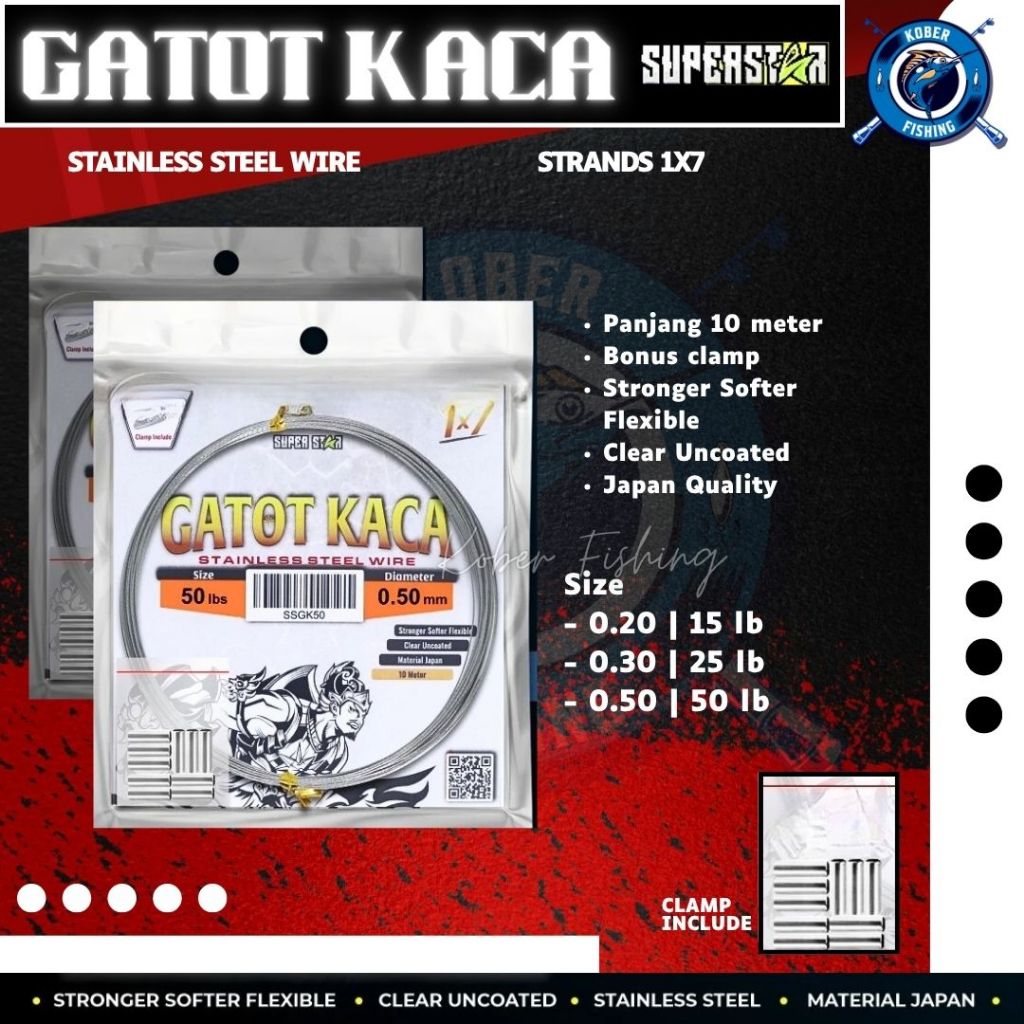 SENAR KAWAT PANCING / NEKLIN / SLING GATOT KACA STAINLESS STEEL WIRE
