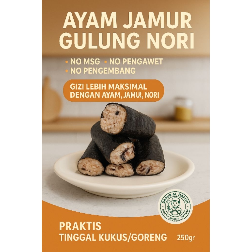 

Dimsum Ayam Gulung Nori Jamur - Frozen Food Homemade Tanpa MSG / Pengawet - Dimsum Sehat Halal