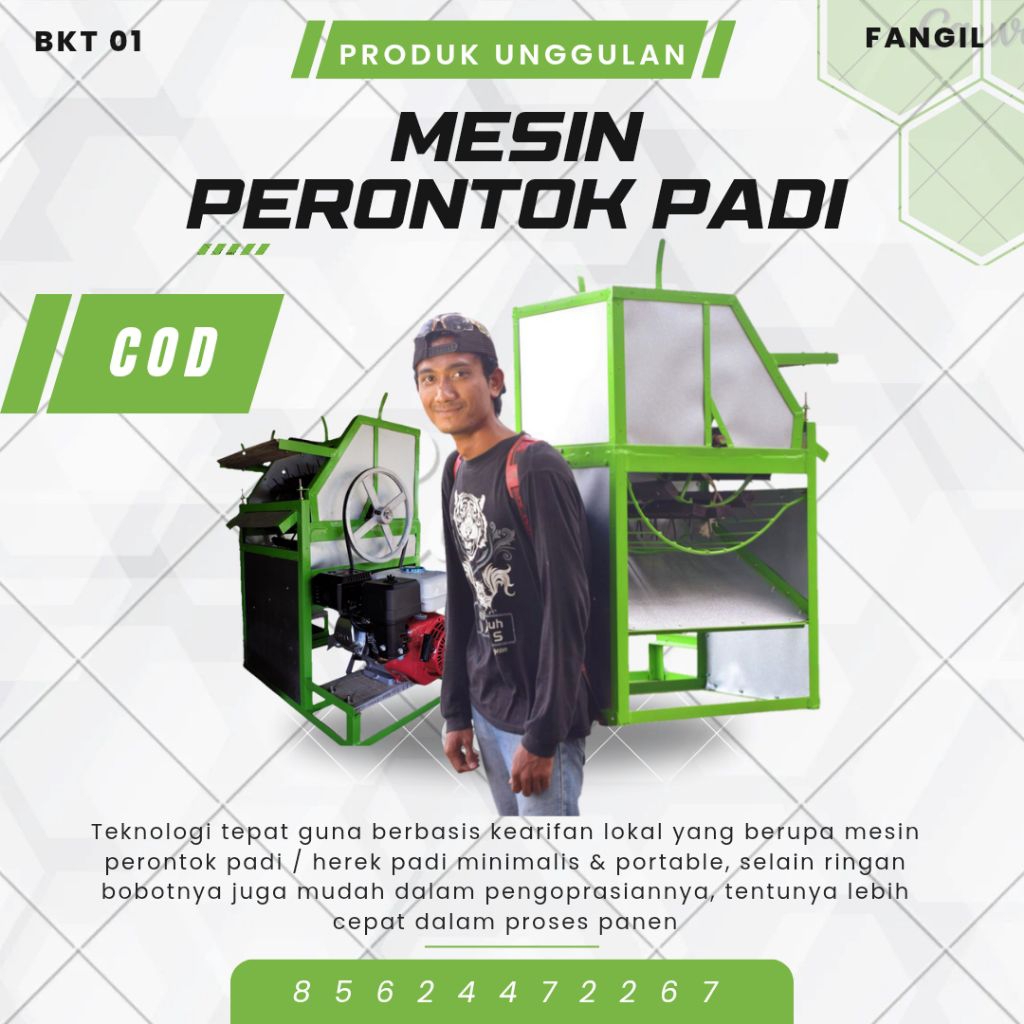 Lengkap tinggal pakai || Mesin herek padi / Mesin perontok padi minimalis & portable