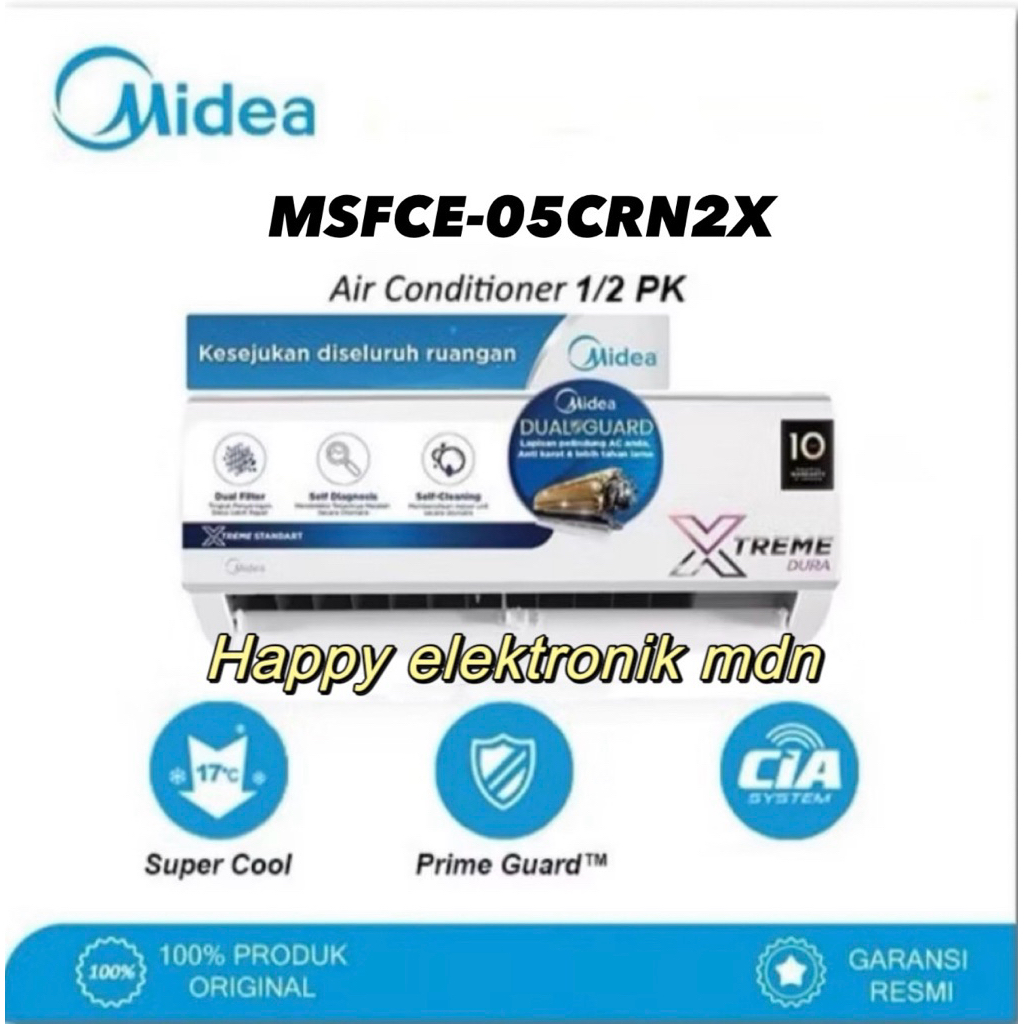 Midea MSFC-05CRN2X AC Split - Penyejuk Udara Hemat Energi untuk Rumah Tangga